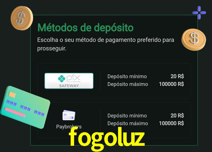 O cassino fogoluz oferece uma grande variedade de métodos de pagamento